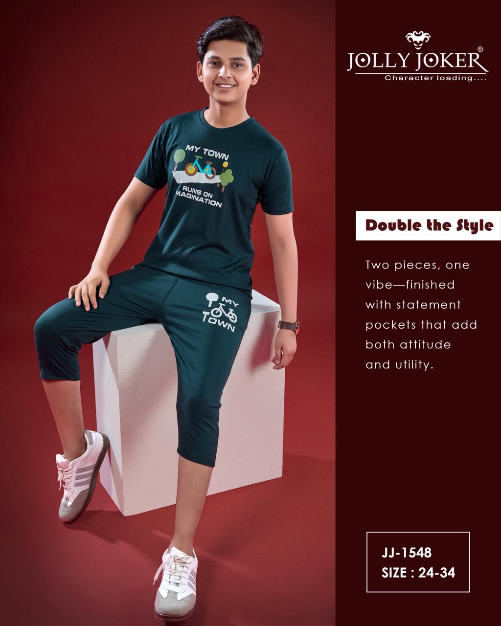 Jj 1548 Jolly Joker Tencil Boys Co Ord Set Wholesale Price
