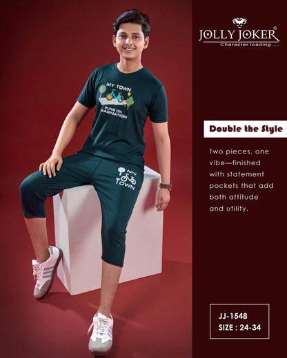 Jj 1548 Jolly Joker Tencil Boys Co Ord Set Wholesale Price