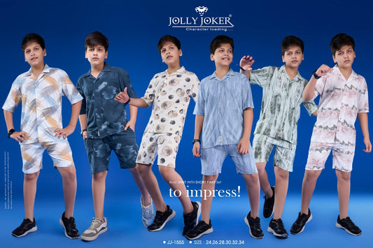 Jj 1555 Jolly Joker Knit Boys Shorts Set Wholesaler Ahmedabad