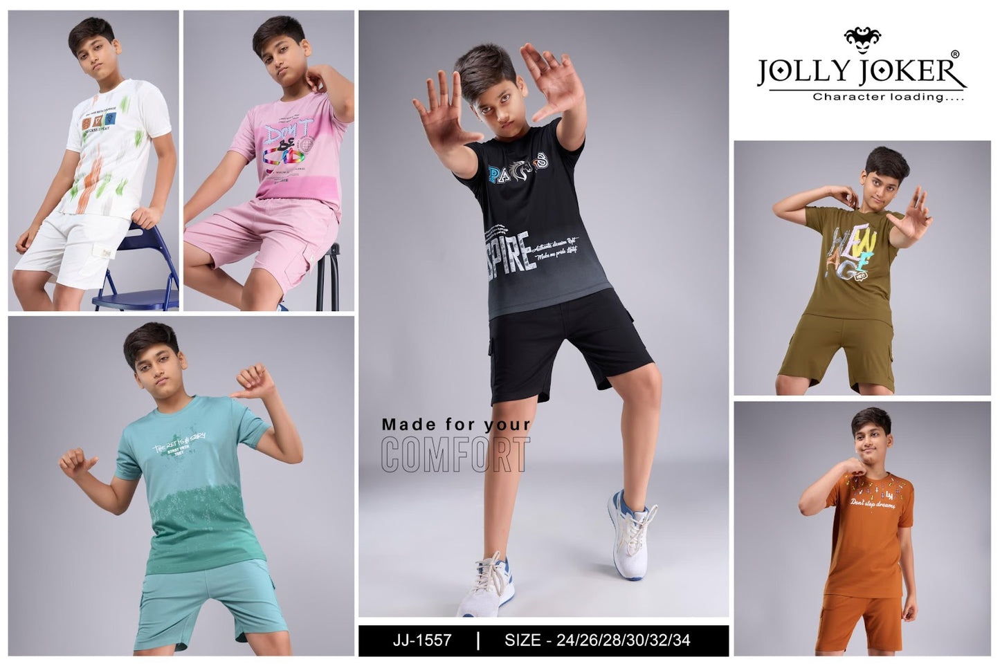 Jj 1557 Jolly Joker Imported Boys Co Ord Set Wholesaler India