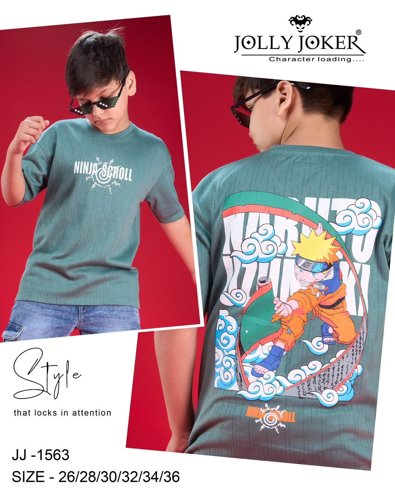 Jj 1563 Jolly Joker Cotton Boys Tshirt Wholesale Price