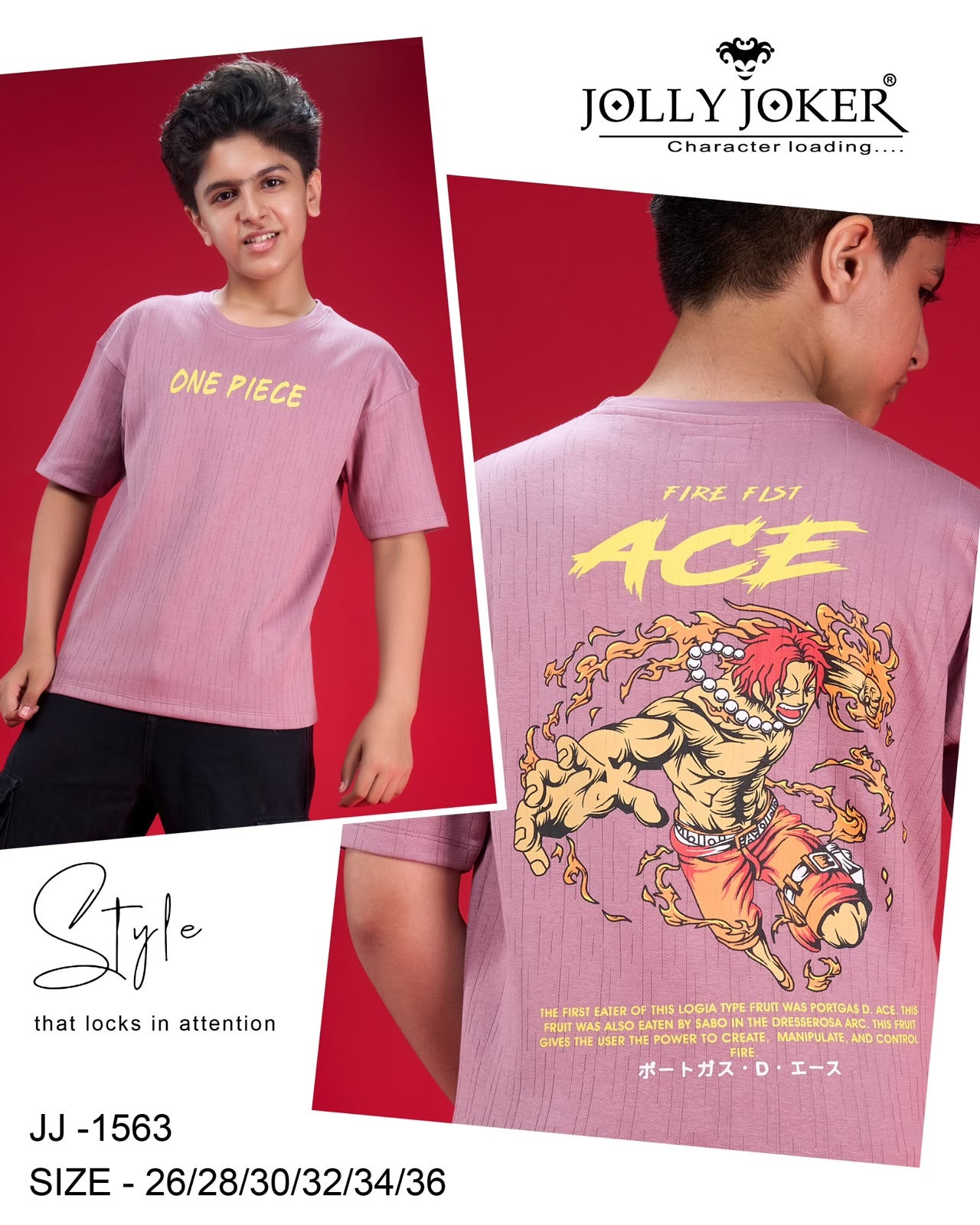 Jj 1563 Jolly Joker Cotton Boys Tshirt Wholesale Price