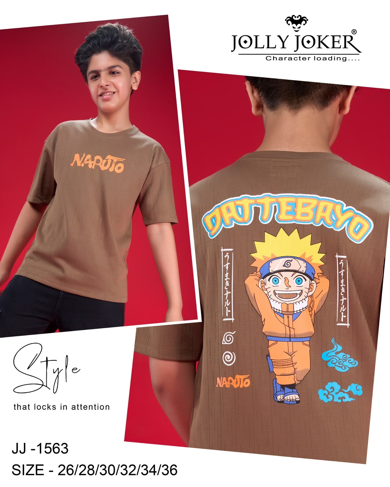 Jj 1563 Jolly Joker Cotton Boys Tshirt Wholesale Price