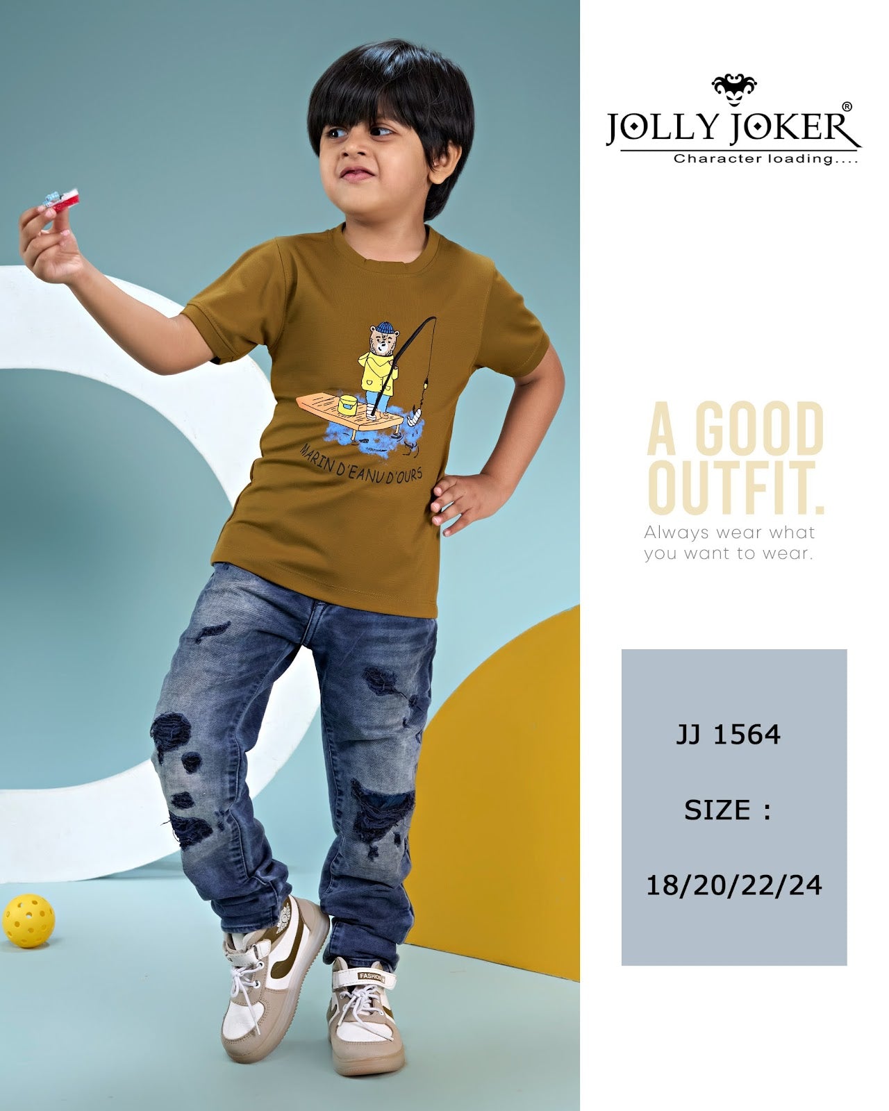 Jj 1564 Jolly Joker Tencil Boys Tshirt Manufacturer