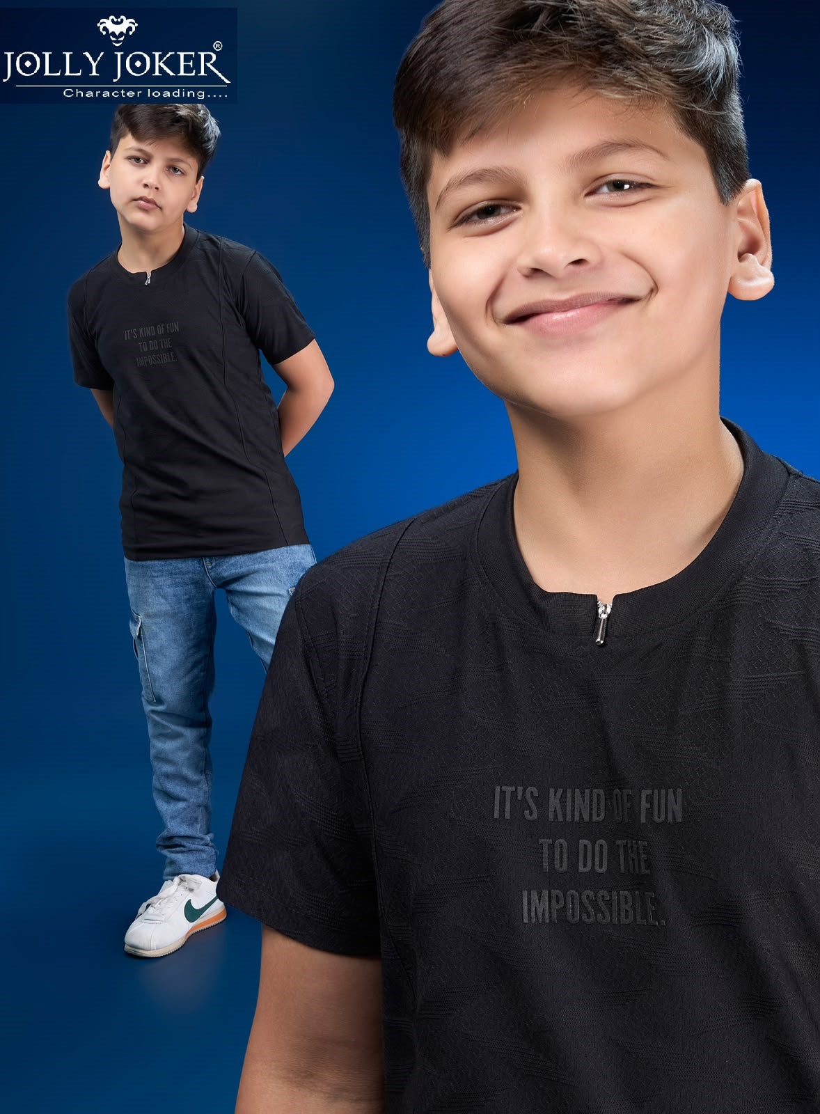 Jj 1565 Jolly Joker Fake Cotton Boys Tshirt Supplier Gujarat