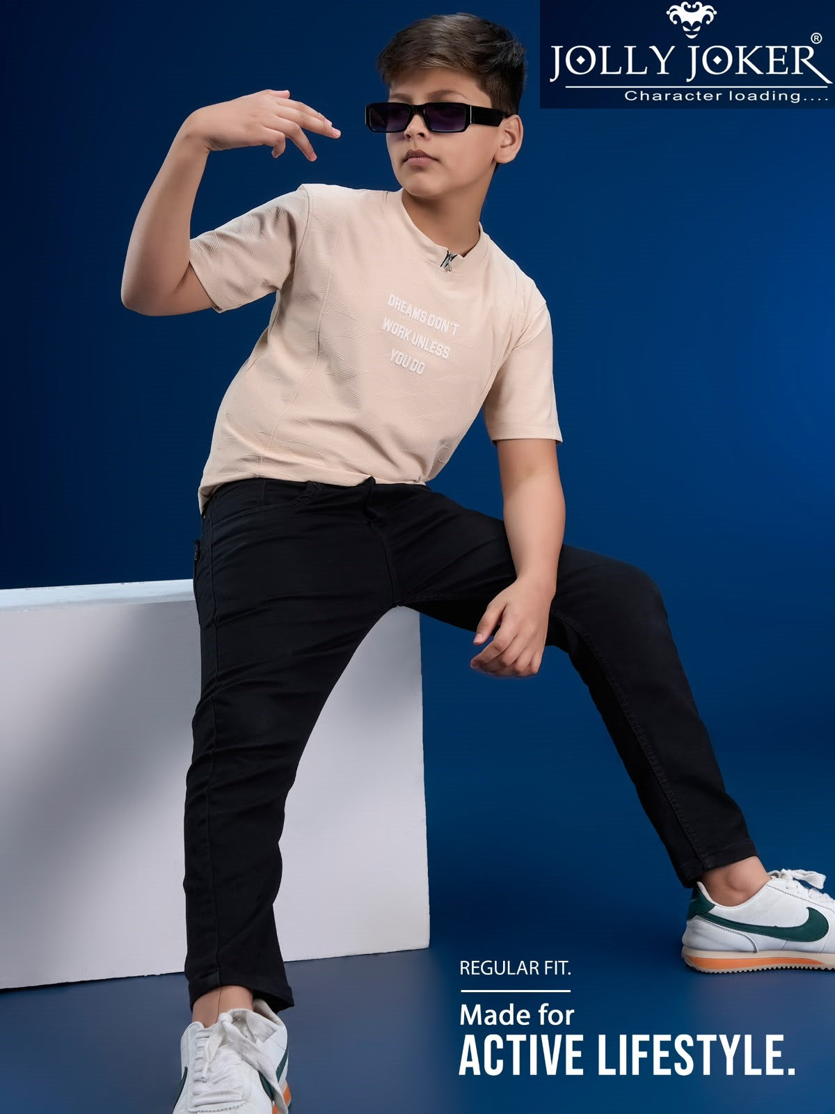 Jj 1565 Jolly Joker Fake Cotton Boys Tshirt Supplier Gujarat