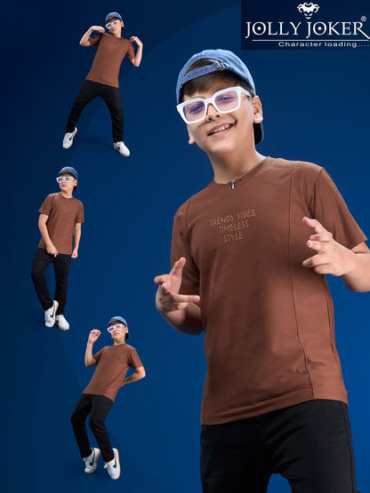 Jj 1565 Jolly Joker Fake Cotton Boys Tshirt Supplier Gujarat