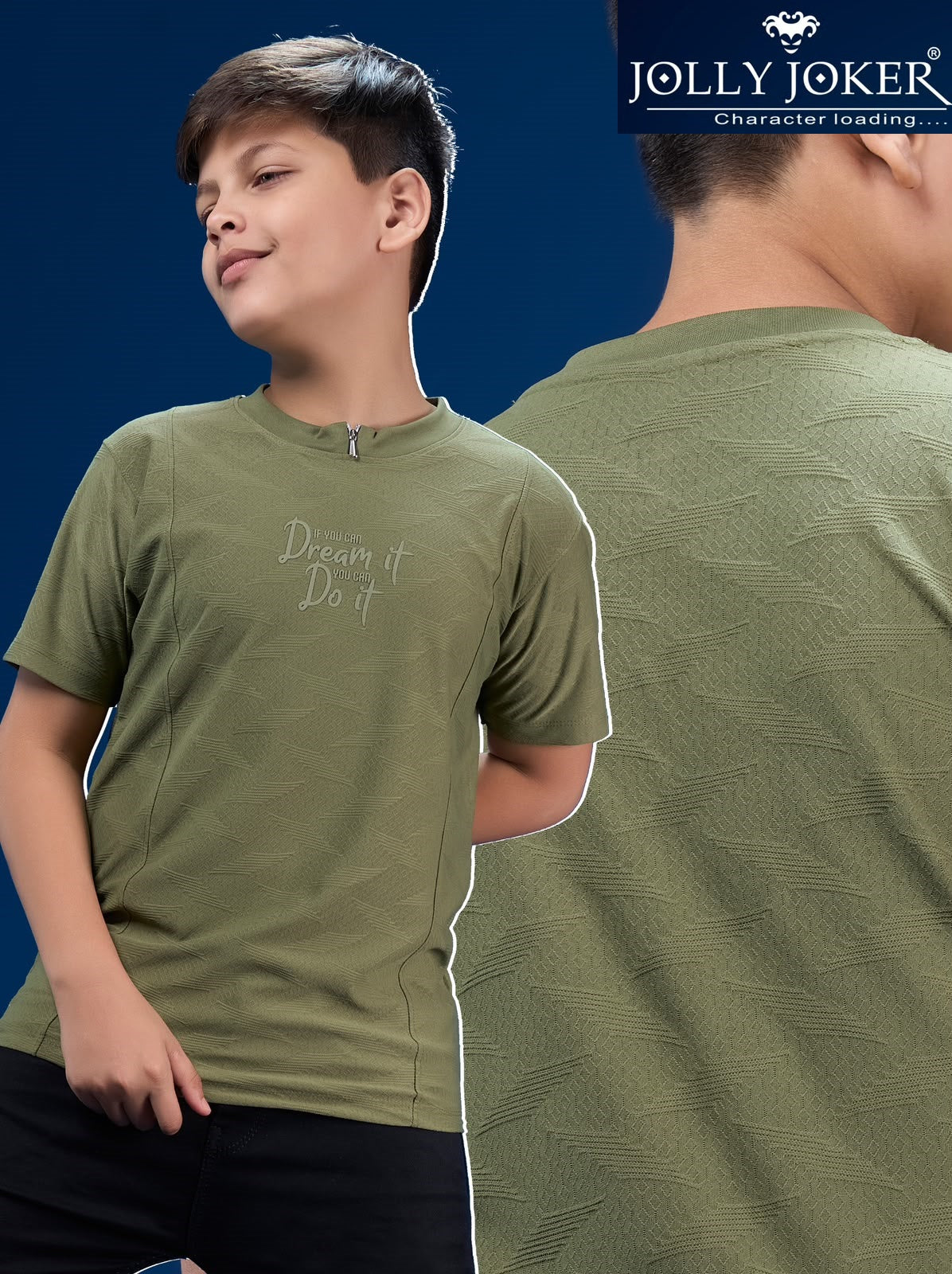 Jj 1565 Jolly Joker Fake Cotton Boys Tshirt Supplier Gujarat