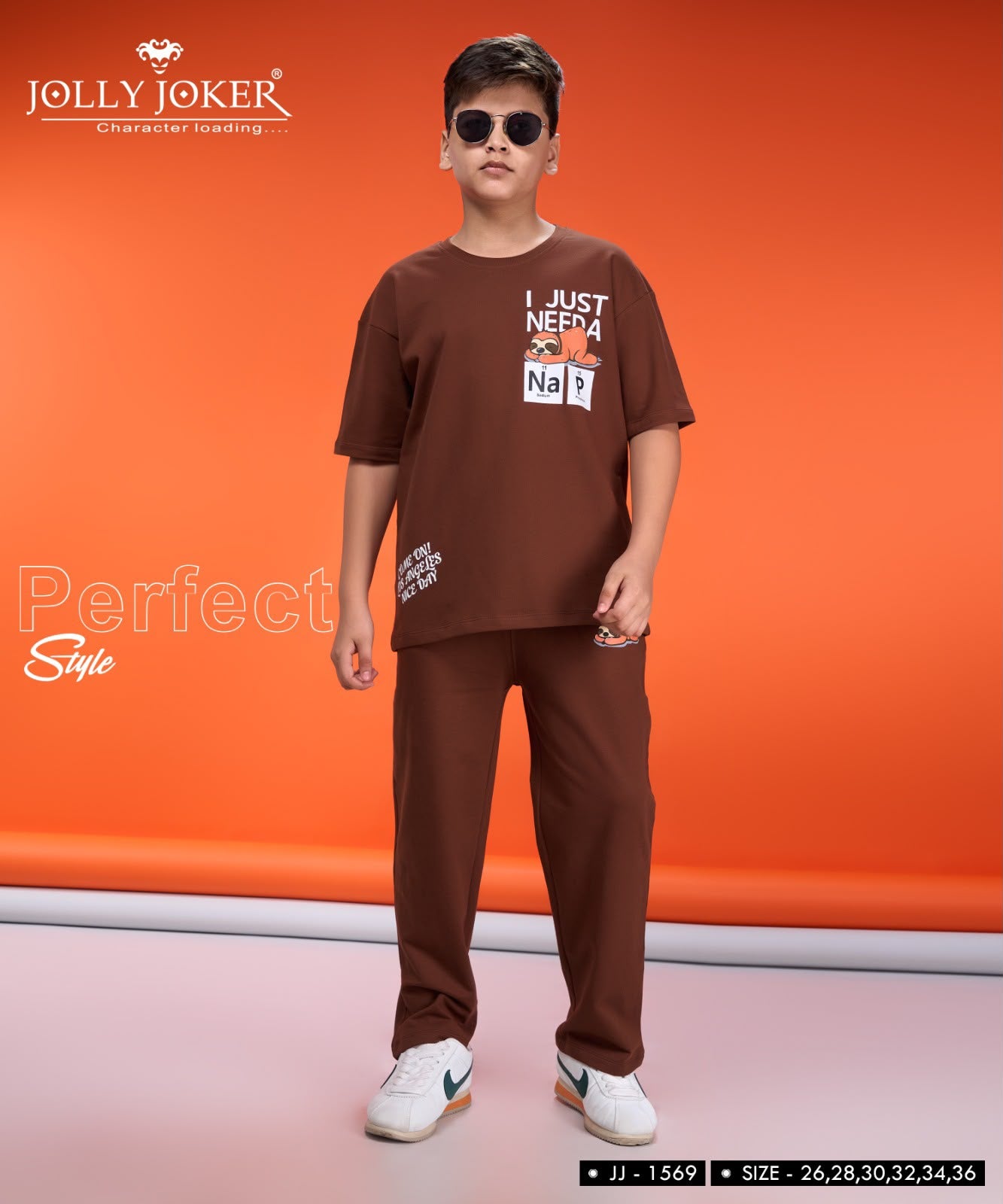 Jj 1569 Jolly Joker Cotton Looper Boys Co Ord Set Wholesaler