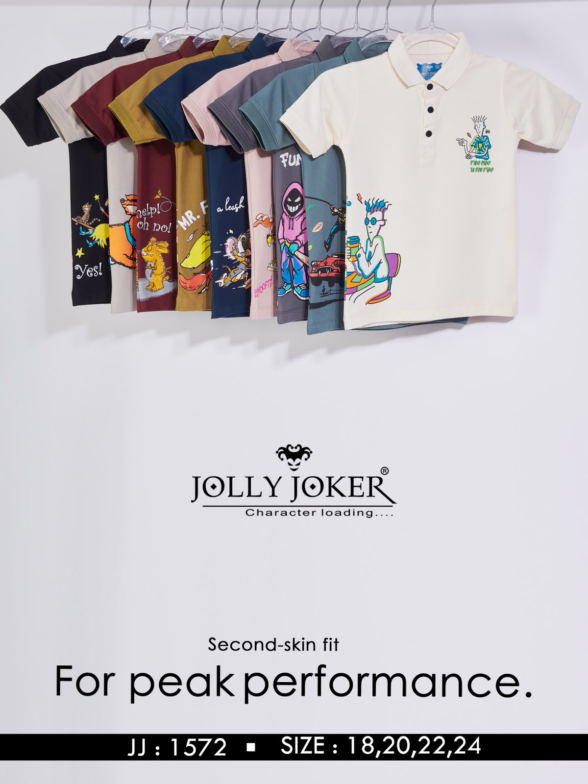 Jj 1572 Cartoon Print Jolly Joker Tencil Boys Tshirt Supplier Ahmedabad