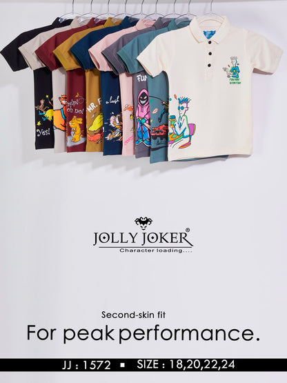 Jj 1572 Cartoon Print Jolly Joker Tencil Boys Tshirt Supplier Ahmedabad