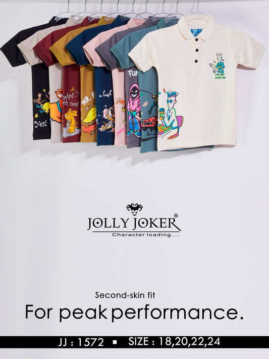 Jj 1572 Cartoon Print Jolly Joker Tencil Boys Tshirt Supplier Ahmedabad
