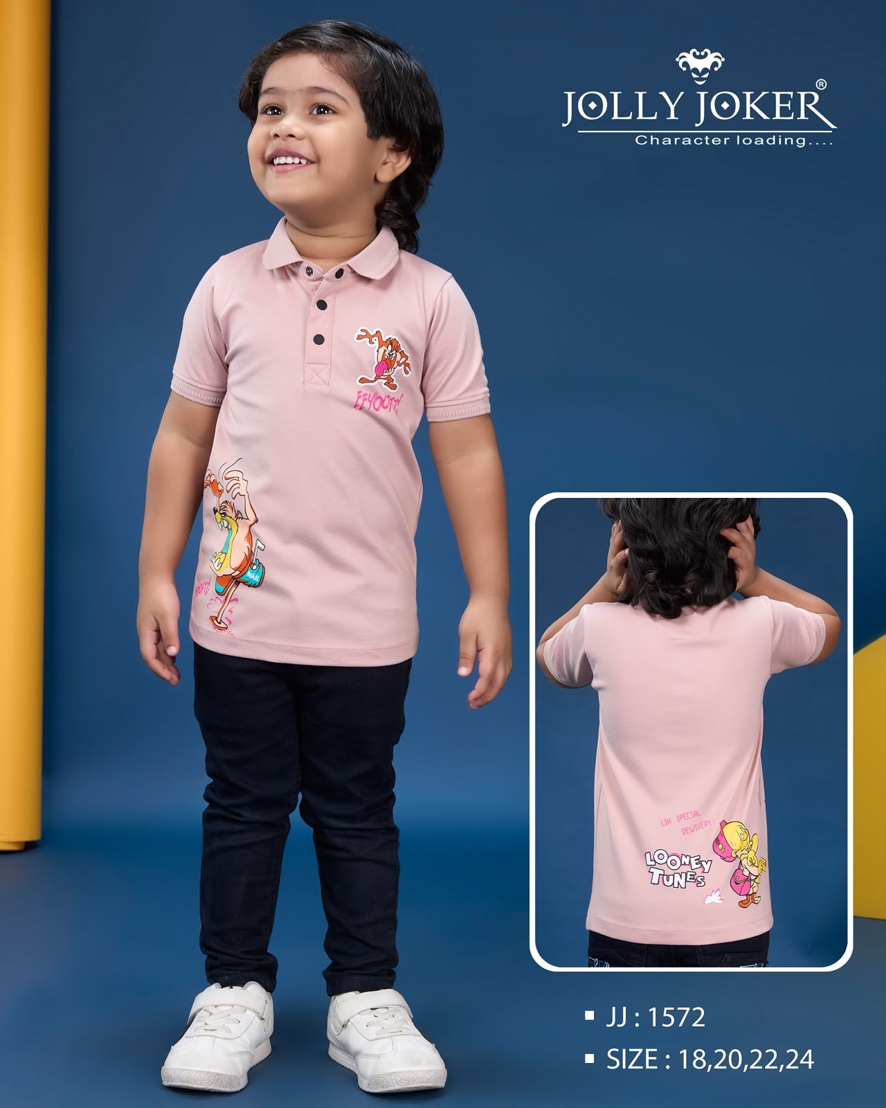 Jj 1572 Cartoon Print Jolly Joker Tencil Boys Tshirt Supplier Ahmedabad