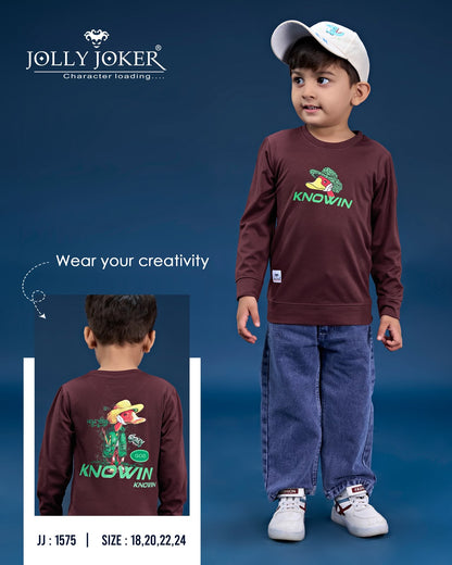Jj 1575 Cartoon Print Jolly Joker Tencil Boys Tshirt Exporter Gujarat