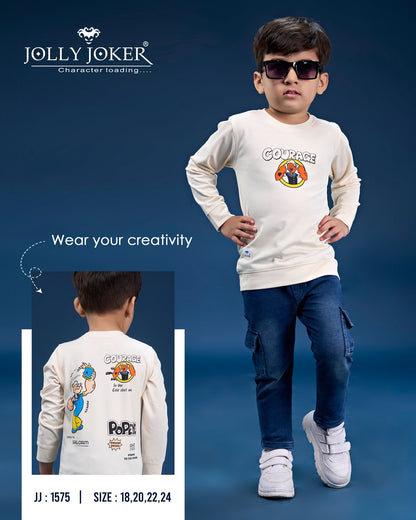 Jj 1575 Cartoon Print Jolly Joker Tencil Boys Tshirt Exporter Gujarat