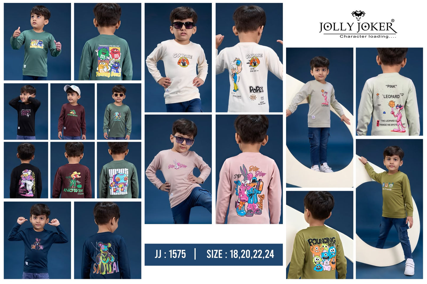 Jj 1575 Cartoon Print Jolly Joker Tencil Boys Tshirt Exporter Gujarat