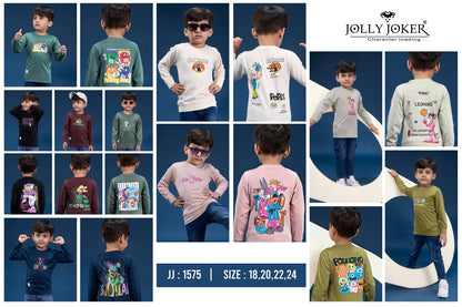Jj 1575 Cartoon Print Jolly Joker Tencil Boys Tshirt Exporter Gujarat