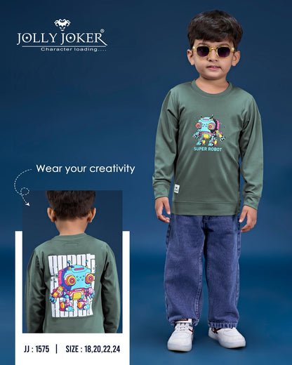 Jj 1575 Cartoon Print Jolly Joker Tencil Boys Tshirt Exporter Gujarat