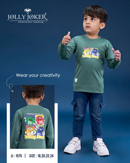 Jj 1575 Cartoon Print Jolly Joker Tencil Boys Tshirt Exporter Gujarat