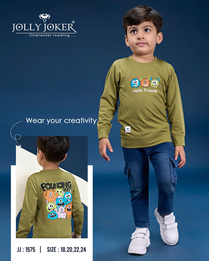Jj 1575 Cartoon Print Jolly Joker Tencil Boys Tshirt Exporter Gujarat