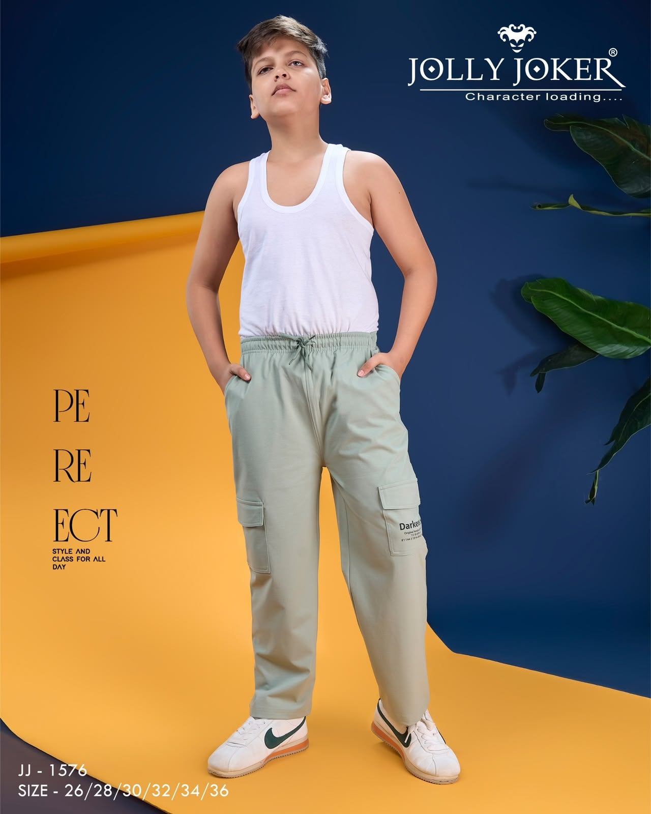 Jj 1576 Jolly Joker Imported Boys Track Pant Exporter Ahmedabad