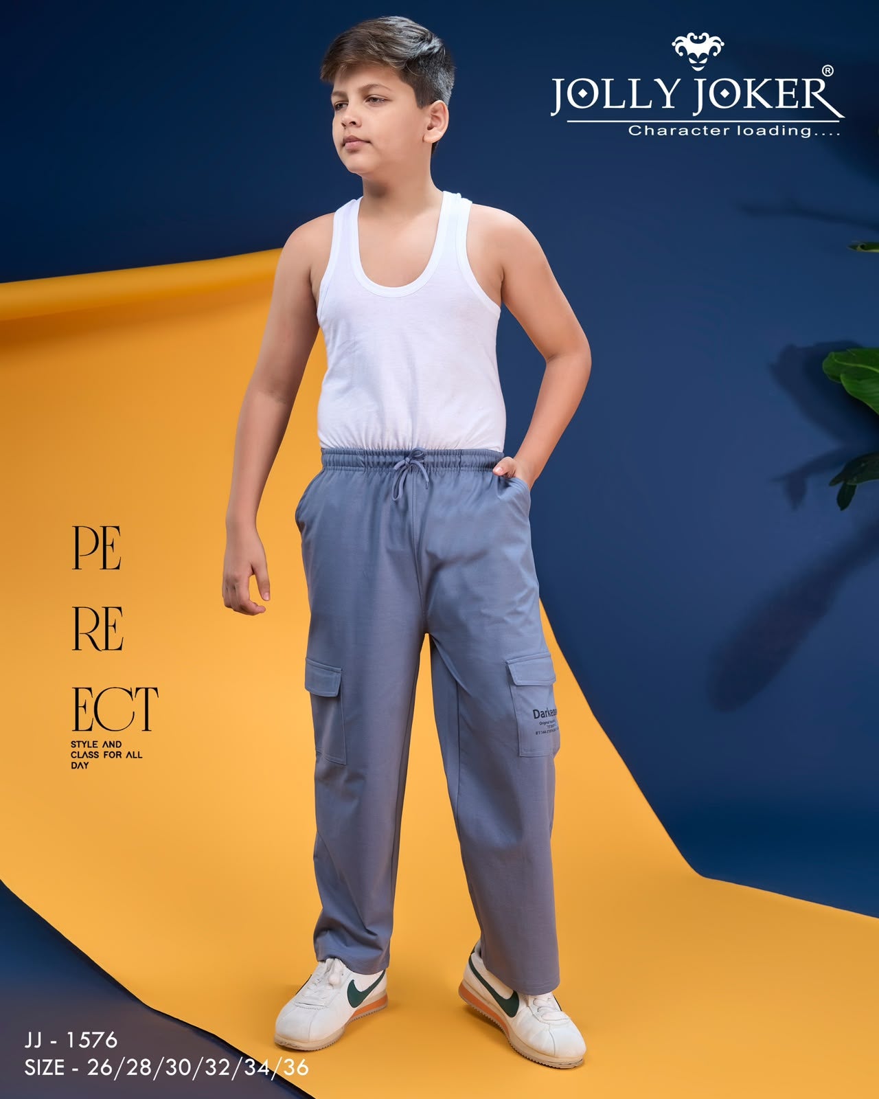 Jj 1576 Jolly Joker Imported Boys Track Pant Exporter Ahmedabad