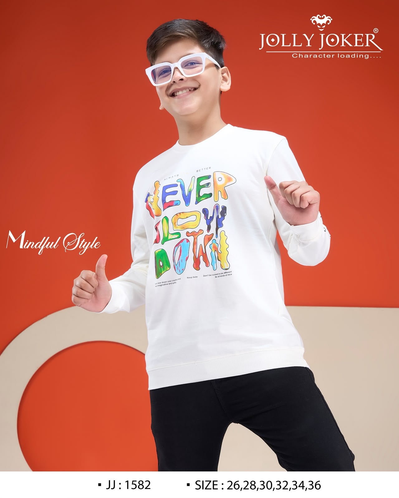 Jj 1582 Full Sleeves Jolly Joker Cotton Looper Boys Tshirt Wholesale Rate
