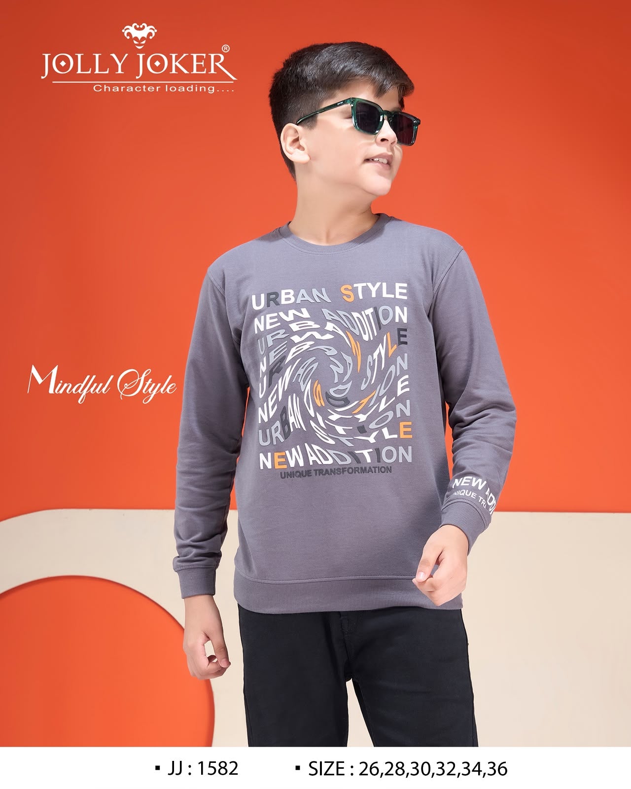 Jj 1582 Full Sleeves Jolly Joker Cotton Looper Boys Tshirt Wholesale Rate