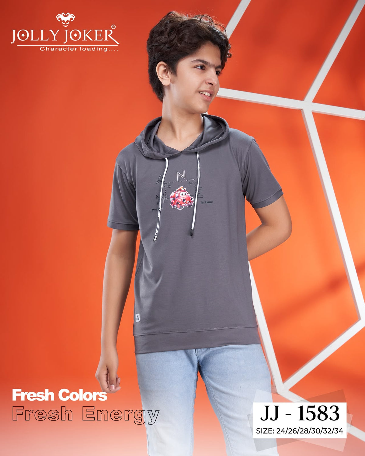 Jj 1583 Chest Rope Jolly Joker Tencil Boys Hoodies Supplier Gujarat