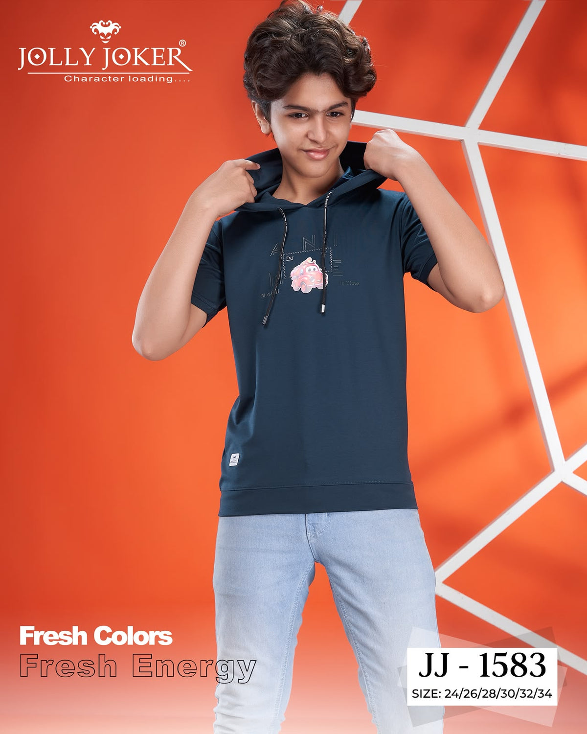 Jj 1583 Chest Rope Jolly Joker Tencil Boys Hoodies Supplier Gujarat