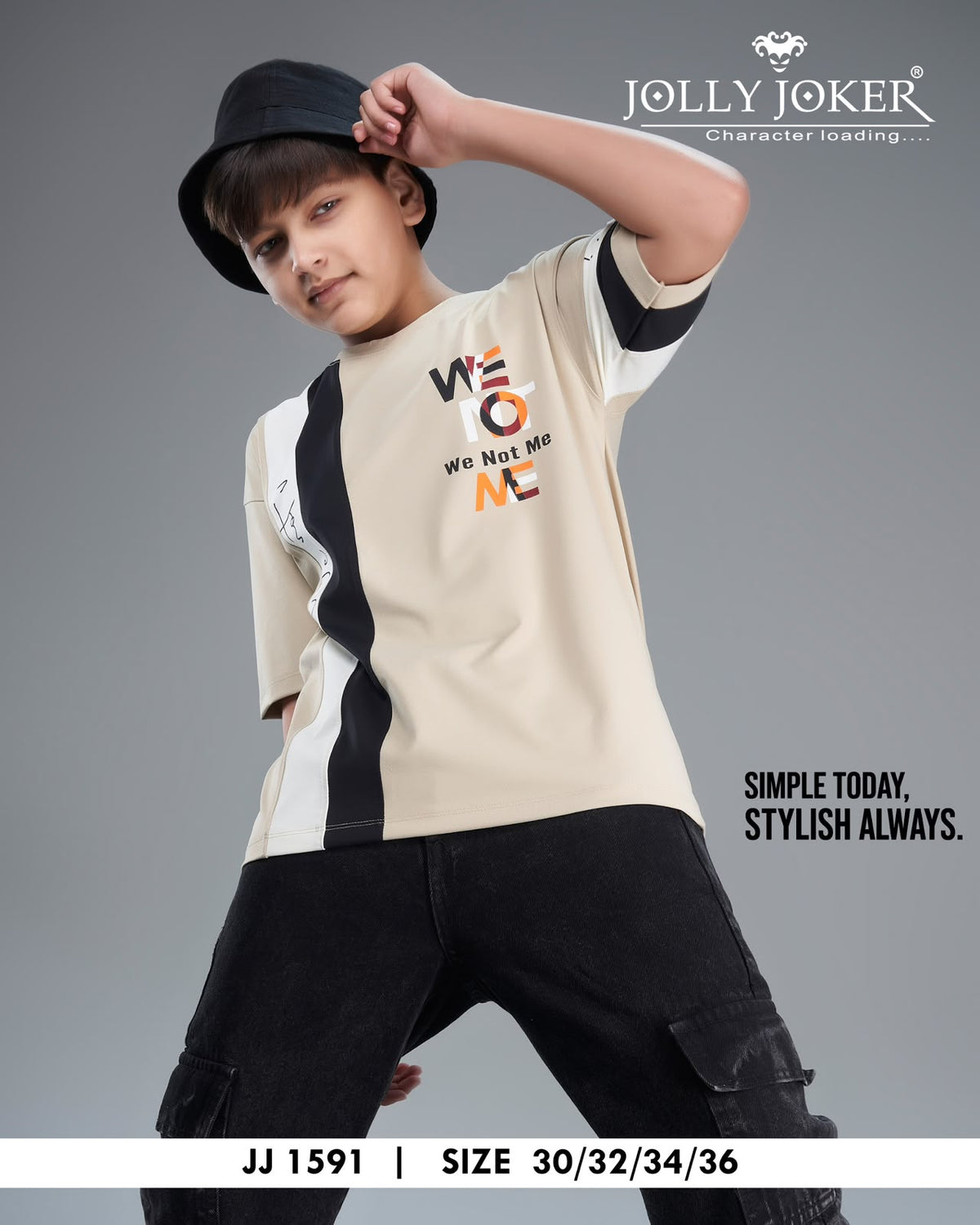 Jj 1591 Cut N Sew Jolly Joker Cotton Lycra Boys Tshirt Wholesale Rate