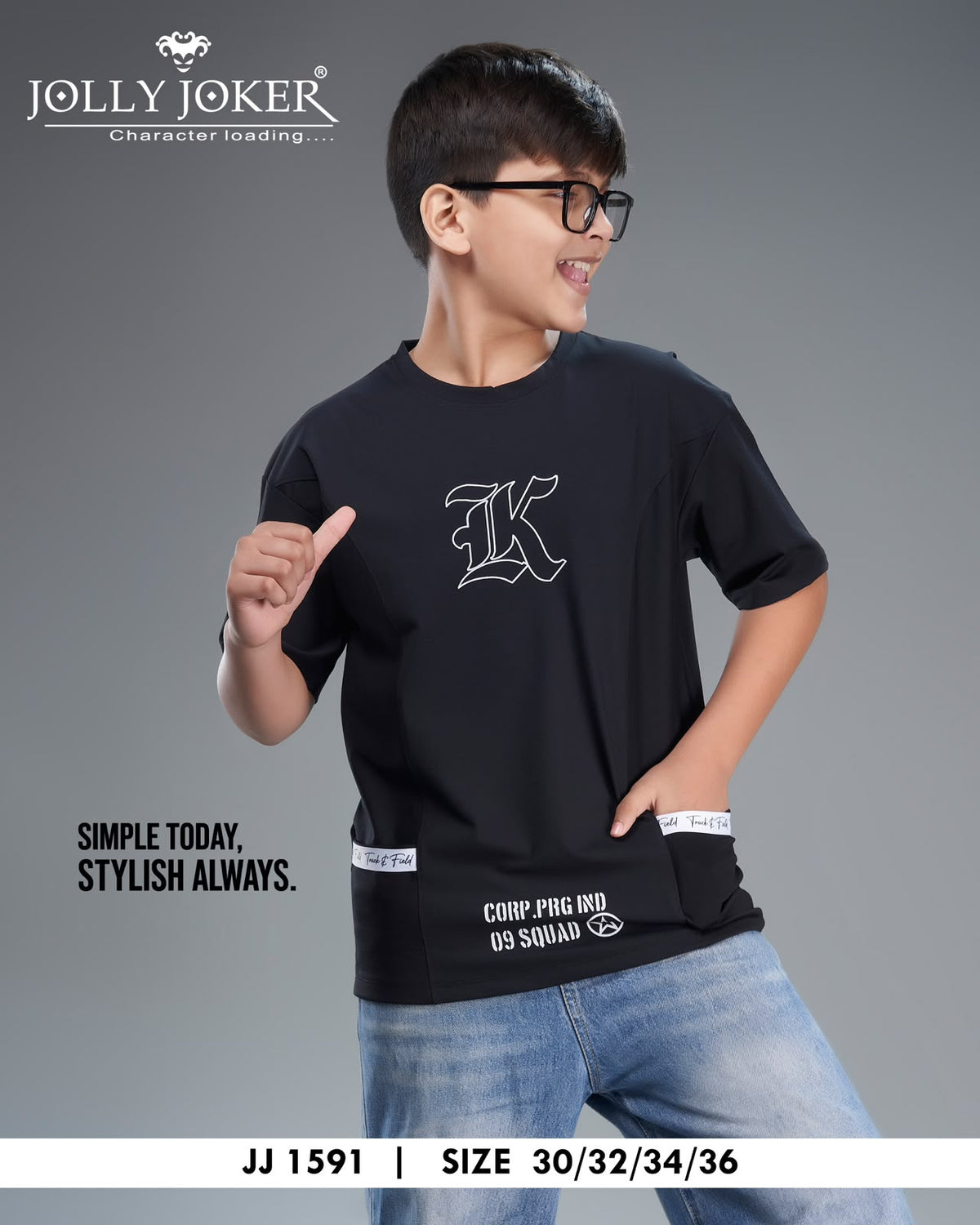 Jj 1591 Cut N Sew Jolly Joker Cotton Lycra Boys Tshirt Wholesale Rate