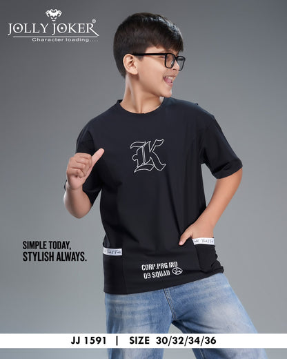 Jj 1591 Cut N Sew Jolly Joker Cotton Lycra Boys Tshirt Wholesale Rate