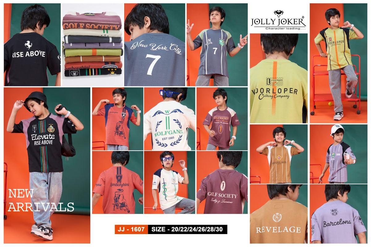 Jj 1607 Jolly Joker Cotton Looper Boys Tshirt Manufacturer