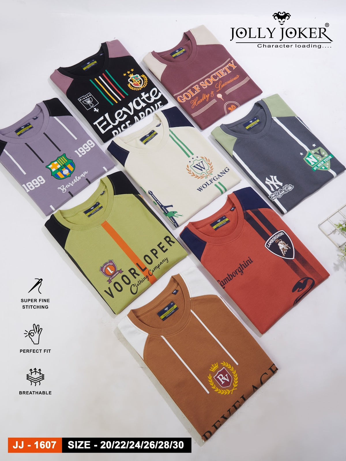 Jj 1607 Jolly Joker Cotton Looper Boys Tshirt Manufacturer