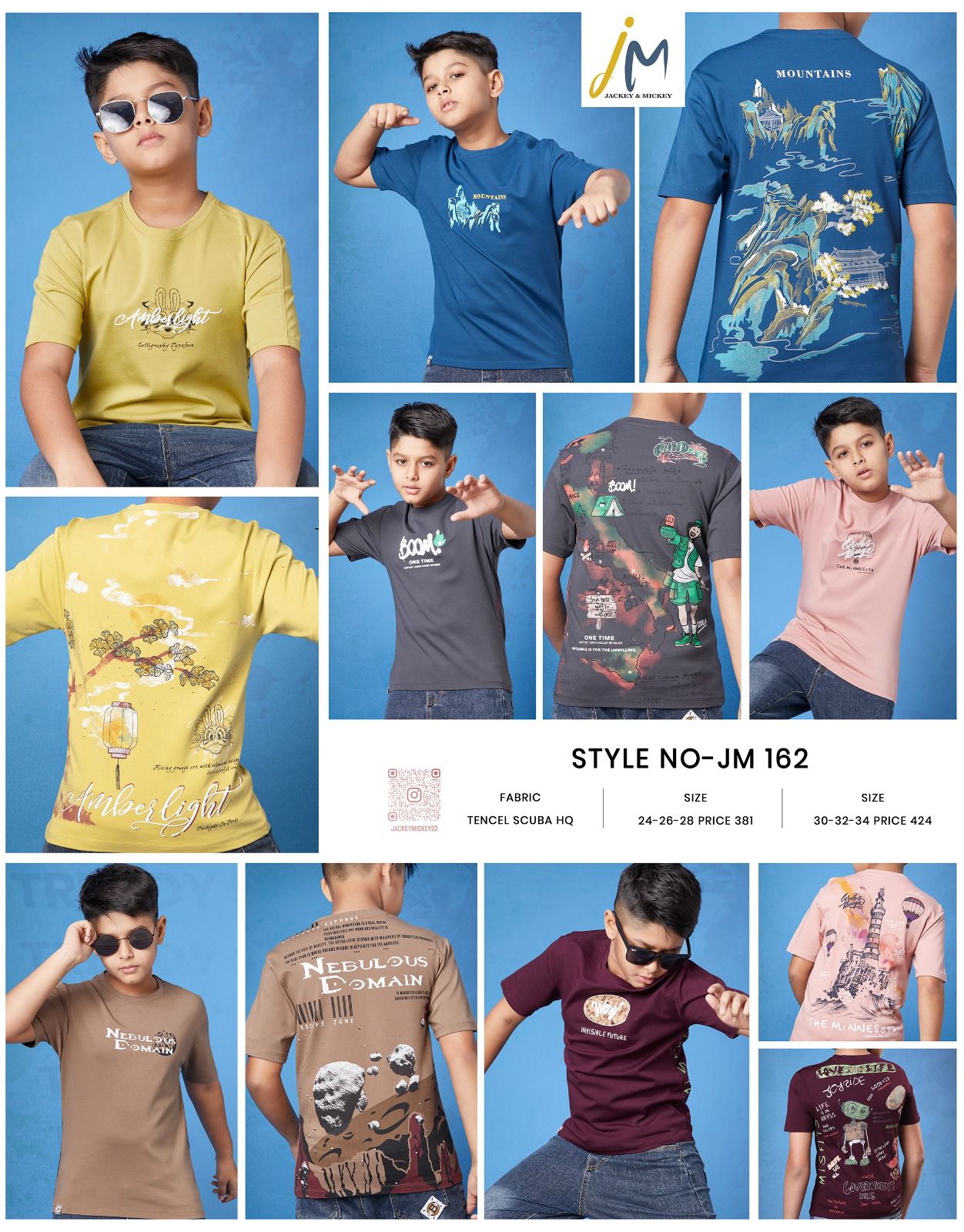 Jm 162 Jackey N Mickey Tencil Boys Tshirt Supplier India
