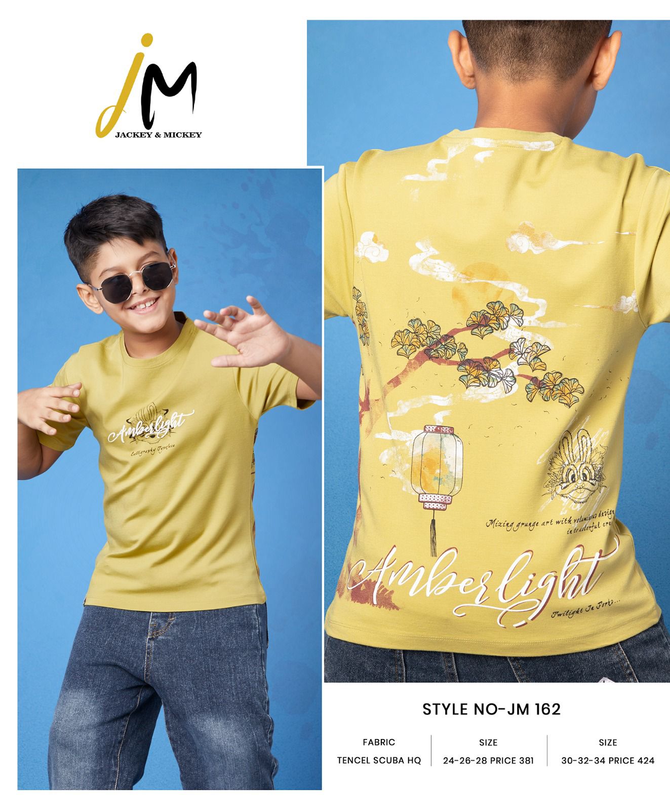 Jm 162 Jackey N Mickey Tencil Boys Tshirt Supplier India