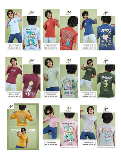 Jm 219 Jackey N Mickey Tencil Lycra Boys Tshirt Wholesale Price