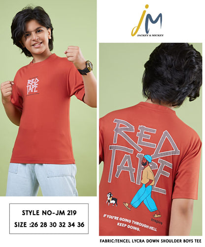 Jm 219 Jackey N Mickey Tencil Lycra Boys Tshirt Wholesale Price