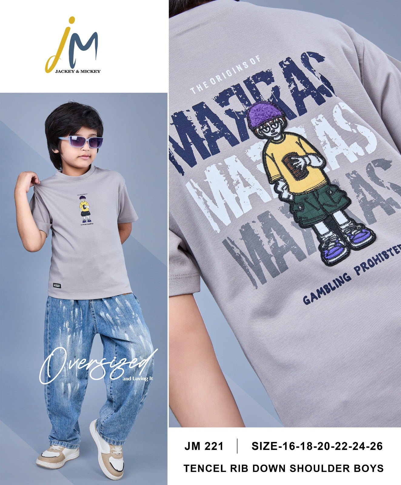 Jm 221 Jackey N Mickey Tencil Boys Tshirt Manufacturer India