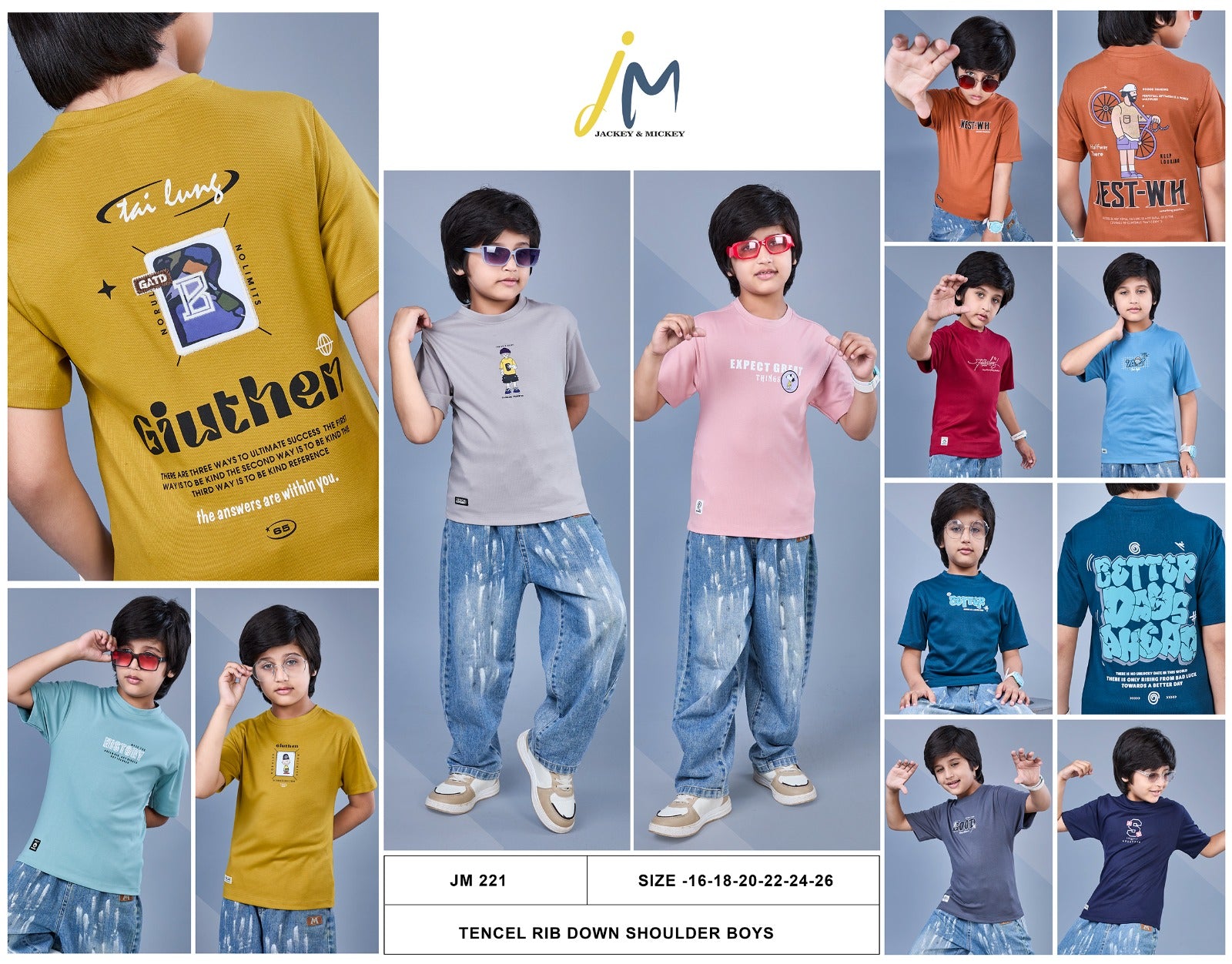 Jm 221 Jackey N Mickey Tencil Boys Tshirt Manufacturer India