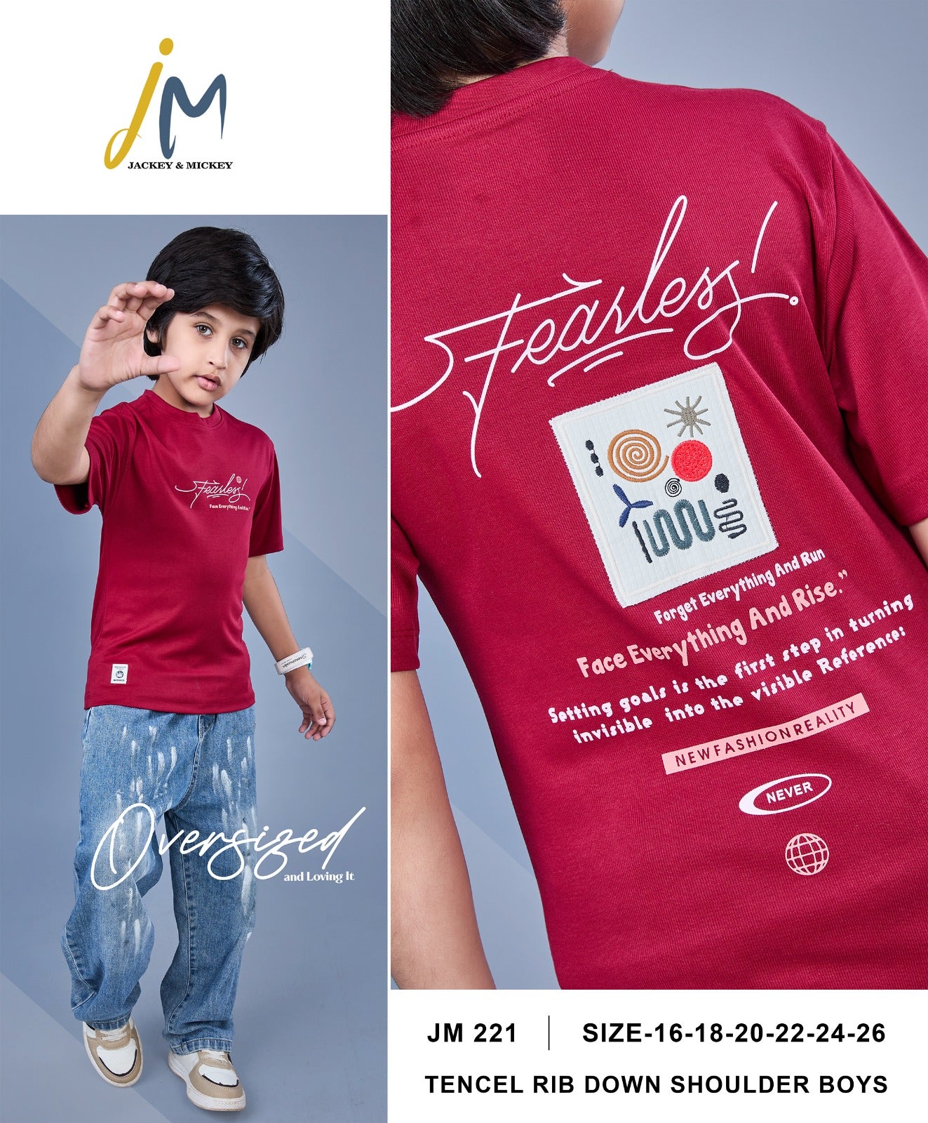 Jm 221 Jackey N Mickey Tencil Boys Tshirt Manufacturer India