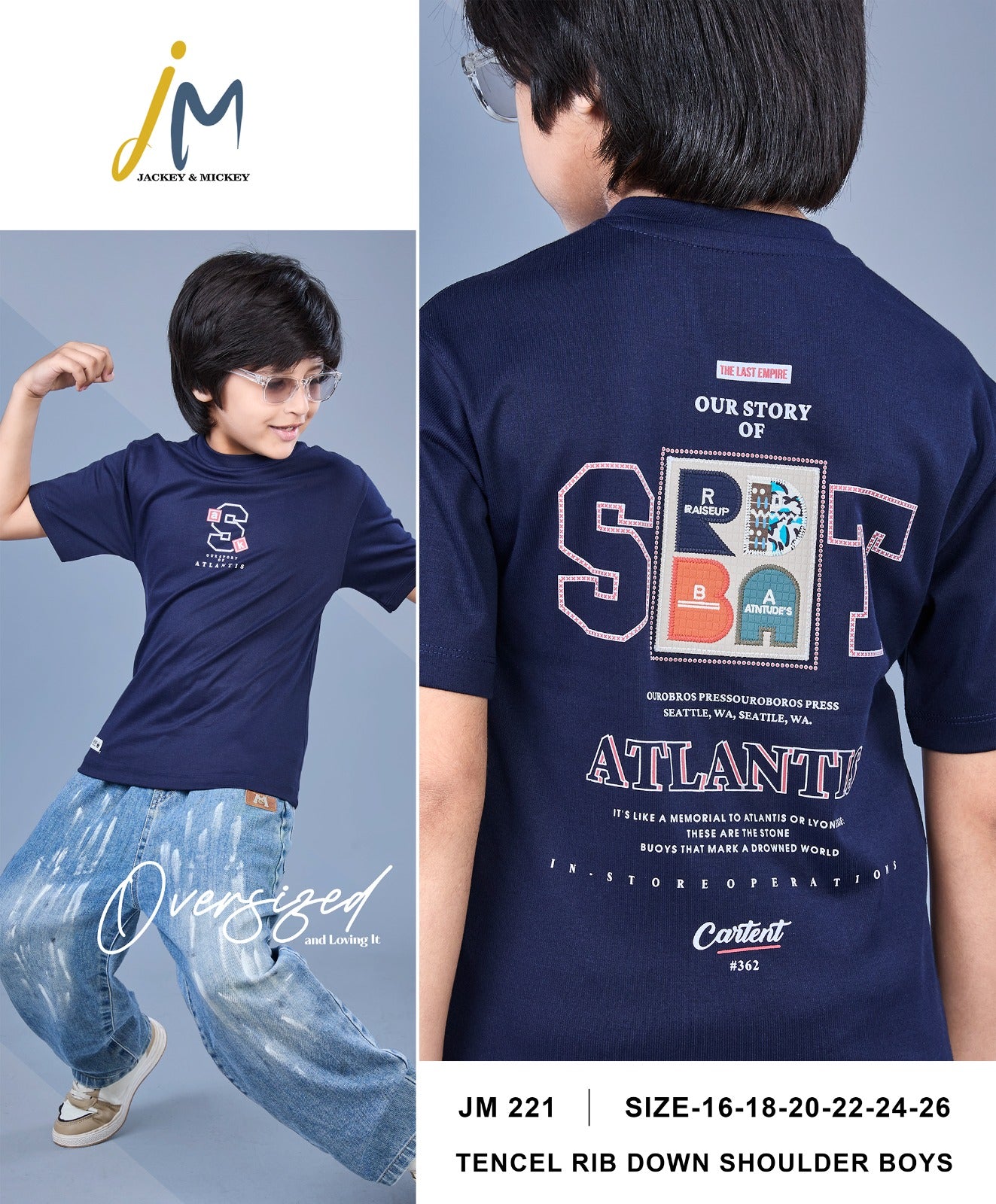 Jm 221 Jackey N Mickey Tencil Boys Tshirt Manufacturer India