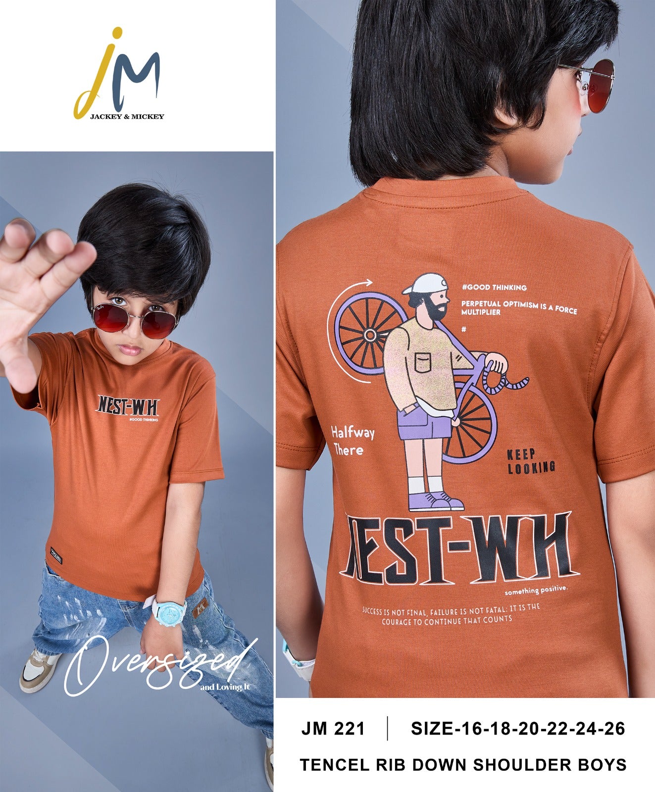 Jm 221 Jackey N Mickey Tencil Boys Tshirt Manufacturer India