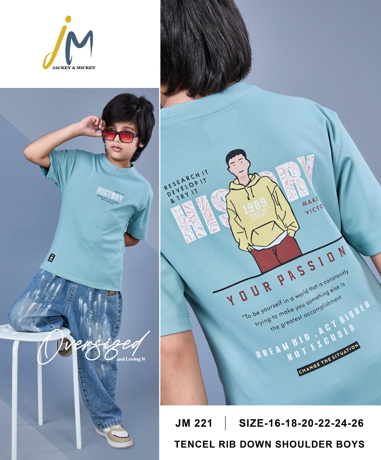 Jm 221 Jackey N Mickey Tencil Boys Tshirt Manufacturer India