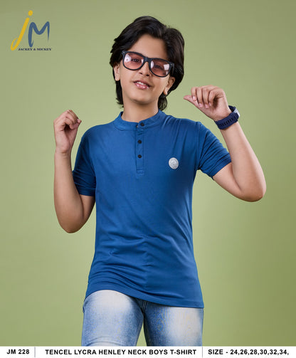 Jm 228 Jackey N Mickey Tencil Lycra Boys Tshirt Wholesale Price
