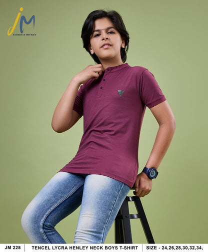 Jm 228 Jackey N Mickey Tencil Lycra Boys Tshirt Wholesale Price