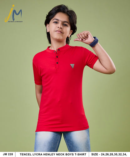 Jm 228 Jackey N Mickey Tencil Lycra Boys Tshirt Wholesale Price