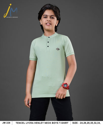 Jm 228 Jackey N Mickey Tencil Lycra Boys Tshirt Wholesale Price