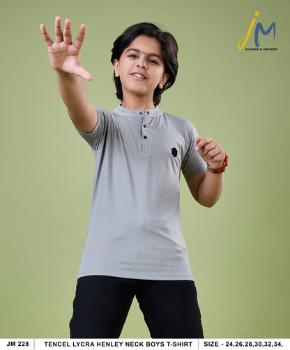 Jm 228 Jackey N Mickey Tencil Lycra Boys Tshirt Wholesale Price